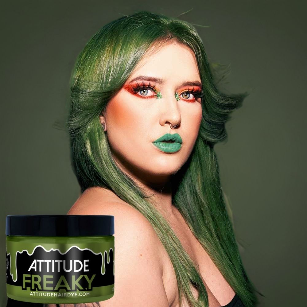 Attitude Hair Dye - Freaky Olive Coloration semi permanente - Olive verte/Vert